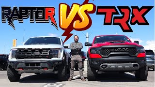 2024 Ford Raptor R vs 2024 Ram TRX Lets Settle This Once And For All [upl. by Melissa818]