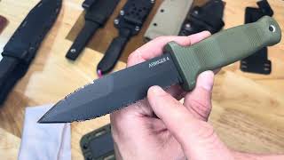 Demko Knives Armiger 4 A Serrated Drop Point DoubleEdge BayonetGround Beauty [upl. by Maretz656]