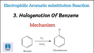 halogenation of benzene electrophilic substitution  chlorination of benzene ConceptualChemistry1 [upl. by Ynamrej]