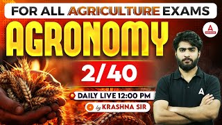 Agronomy 240  Agriculture Exam Preparation 2024  UPSSSC AGTA  IBPS AFO  Bihar BHO 2024 [upl. by Daryl]