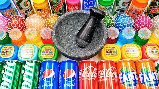 Satisfying Video Making Soda Slime Mixing Coca Cola Pepsi Fanta Sprite into Clear Slime GoGo ASMR [upl. by Carroll]