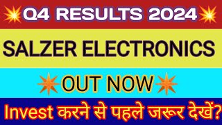 Salzer Electronics Q4 Results 2024 🔴 Salzer Electronics Result 🔴 Salzer Electronics Latest News [upl. by Anaihs]