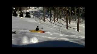 Snow kayaking during the Feb 2010 blizzard [upl. by Anaujnas]