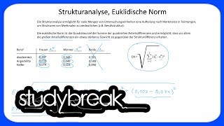 Strukturanalyse Euklidische Norm  Statistik [upl. by Riada]