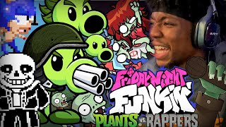 LITERALLY PLANTS VS RAPPERS LOL  Friday Night Funkin Random Mods [upl. by Akem]