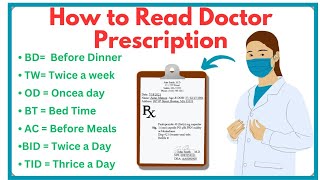 How to read Doctor Prescription  Medical Terms  Medical abbreviation [upl. by Netsirhk]