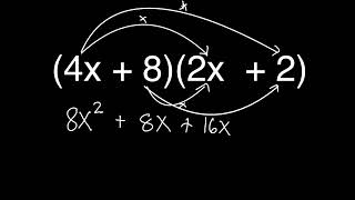 Expanding Brackets FOIL METHOD 4x82x2 tutorials maths expandingbrackets [upl. by Fabiano]