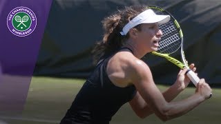 Johanna Konta practices at Wimbledon 2017 for first time [upl. by Ttej]