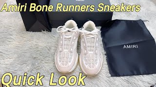 Amiri bone runner leather and suede leather Review [upl. by Christabella]