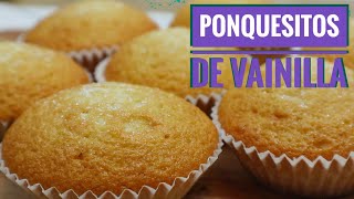 PONQUESITOS DE VAINILLA  CUPCAKES VENEZOLANOS MADALENAS  Fácil y Rápidos  Recetas Venezolanas [upl. by Beaufort]