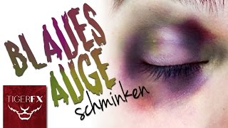 Blaues Auge schminken  TigerFX [upl. by Aneetsirk]