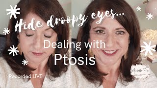 How to use eye makeup to hide Ptosis droopy uneven eyes [upl. by Holmes]