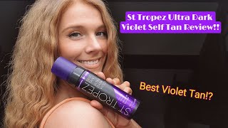 NEW St Tropez Ultra Dark Violet Self Tan Review [upl. by Kinnon809]