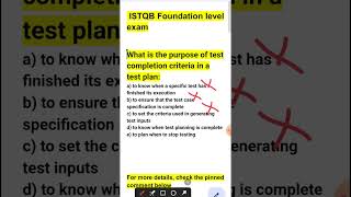 ISTQB Foundation Level Question 21 with Answer [upl. by Aihsekyw]