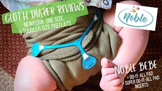 Noble Bebe Preflats Review  Cloth Diapers  Absorbency Test  Fit on Newborn [upl. by Atneuqal290]