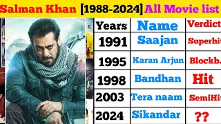 Salman Khan all movie listHit and flop all movie list Salman Khan Bollywood actor [upl. by Guadalupe512]