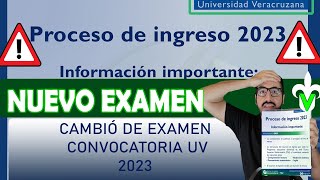 NUEVO EXAMEN DE ADMISIÓN A LA UV 😱 Nuevos cambios para el 2023 [upl. by Lepp58]