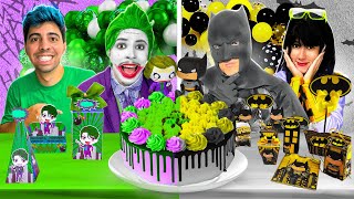 BOLO DO CORINGA VS BOLO DO BATMAN QUEM FAZ O MELHOR BOLO DE ANIVERSÁRIO [upl. by Dixie794]