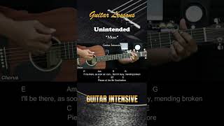 Unintended  Muse  EASY Guitar Tutorial  Chords  Lyrics  Guitar Lessons guitarlessons [upl. by Pavlish]