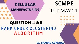 CA FINAL  SCMPE  RTP MAY 21 ALOGORITHM CELLULAR MANUFACTURING [upl. by Askari78]