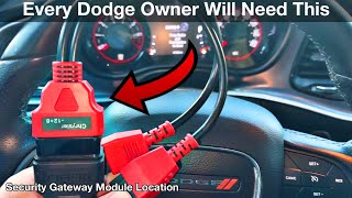 Read And Clear Codes 128 OBD adapter  Dodge Challenger Security Gateway Module location Charger [upl. by Akcinehs884]