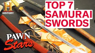 Pawn Stars TOP 7 SAMURAI SWORDS  History [upl. by Dermott]