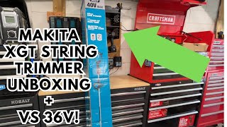 Makita XGT 40v String Trimmer Unboxing  VS 36V is it worth the upgrade  GRU01M1 [upl. by Downall]