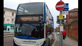 on board 10001 GX12DXM from Havant bus station ROUTE 700 to Portsmouth [upl. by Eeimaj]