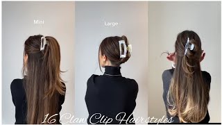 16 Ways to Style Claw Clip 2022  16 Claw Clip Catcher Hairstyles part 2  The Hairdos [upl. by Demmahom84]