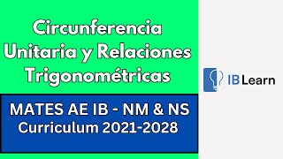 Circunferencia Unitaria y Relaciones Trigonométricas Mates IB AE NMNS [upl. by Phiona832]