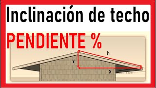 Calcular la PENDIENTE  e INCLINACION de techo [upl. by Ettennan]