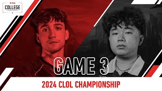 MU vs SLU  Game 3  2024 CLOL Championship Grand Finals [upl. by Aihcela643]