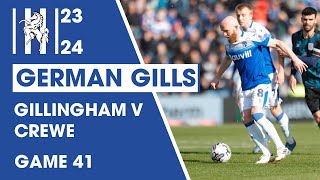 Gillingham vs Crewe Alexandra  German Gills Show  29032024  Highlights [upl. by Nahamas]