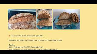 Mischbrot mit Dinkel Leinsamen und Nussmix mit knuspriger Kruste🍞 [upl. by Aizatsana]