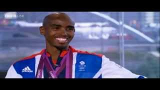 Mo Farah speaks to the BBC following his 5000m win 2012 London Olympics [upl. by Nailil]