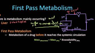 First Pass Metabolism  Pharmacology Lect 6 [upl. by Michaeu352]