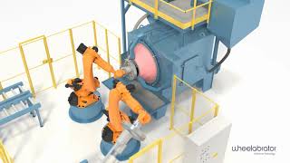 WHEELABRATOR  Robot Gripper shot blast machines [upl. by Inglis346]