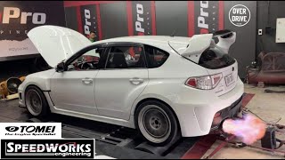 Subaru Impreza WRX STi Tomei Expreme Ti  Pops n Bangs Dyno Run by Speedworks [upl. by Anelram]