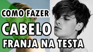 🔵 COMO FAZER CABELO MASCULINO COM FRANJA LISA  HAIRSTYLE [upl. by Acyre728]