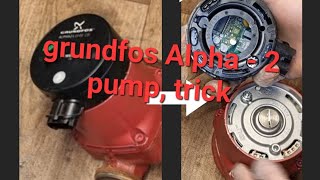 Grundfos Alpha 2 pump how to vent  or replace faulty speed controller [upl. by Enilada]