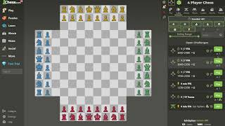 PLAYING 4 PLAYER CHESS  999  intense game against strong players twitch stream [upl. by Bollay756]