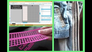 DIY Fashion  Creating Hotfix Rhinestone Strips with Silhouette Designer Edition [upl. by Sidwel]