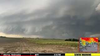 Incredible Supercell Tracks Thru Nebraska  LIVE As It Happened [upl. by Phina]