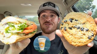 Potbelly Farmhouse Chicken Sandwich Blueberry Muffin Cookie and Toasted Marshmallow Shake Review [upl. by Cruce]