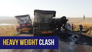 WATCH Dashcam footage shows Mpumalanga twotruck headon collision [upl. by Genni745]