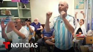 Seguidores de selección argentina festejan en Nueva York el pase a la final  Noticias Telemundo [upl. by Aniras]