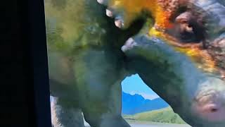 A Dinosaur Story Remake clip Ceratosaurus and Saltasaurus fight Packyrhinosaurus the Bully [upl. by Berfield]