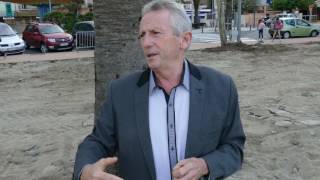 Chantier du front de mer à Banyulssurmer  interview avec le maire [upl. by Trubow872]