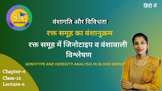 मानव में रक्त समूह निर्धारण जीनोटाइप amp वंशावली विश्लेषण Blood Group Genotype amp Pedigree Analysis [upl. by Nyltac]