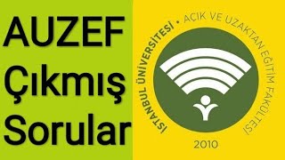 AUZEF Yönetim ve Organizasyon Final ve Bütünleme çıkmış sorular AUZEF Tıbbi Dokümantasyon çıkmış so [upl. by Zilla316]